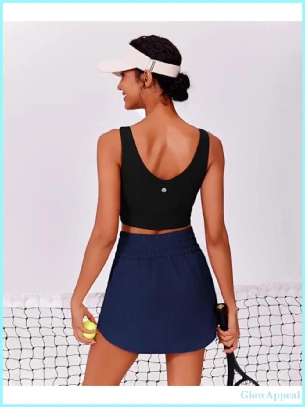 Women's Golf Skort High Waisted with Pockets, Tummy Control Built-in Shorts
